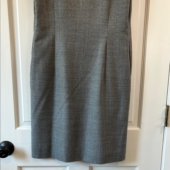 J. Crew Madeline Wool Blend Gray Ruffle Cap Short Sleeve Mini Dress - Size 2 - Picture 11 of 12
